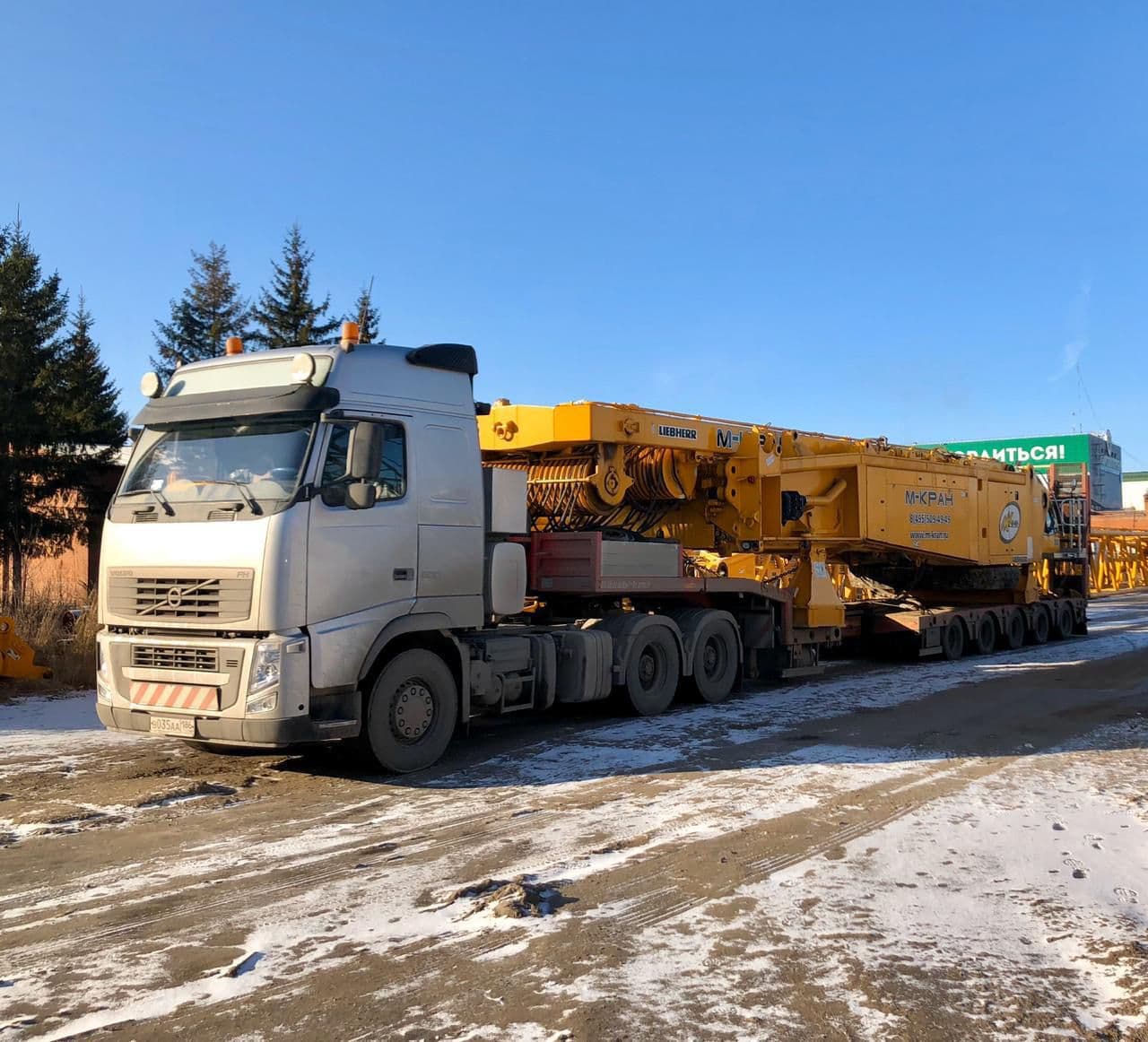 Перевозка гусеничного крана Лиебхер